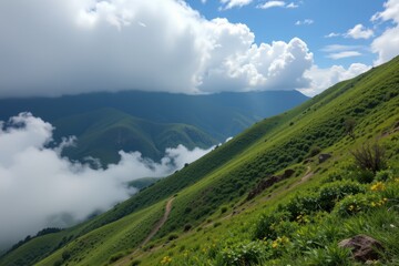 hills affecting local rainfall pattern clouds gather on windward side increased precipitation green lush side of slope