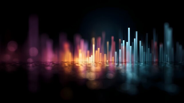 Diversified asset allocation chart with wealth management lighting