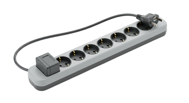 Six Outlet Surge Protector Power Strip.