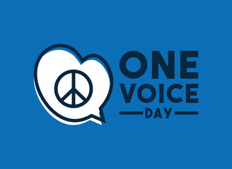 Flat design vector of One Voice Day. July.