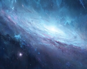 Fototapeta premium Spiral Galaxy In Deep Space