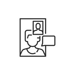 Video chat icon. Simple video chat icon for social media, app and web design. Vector illustration