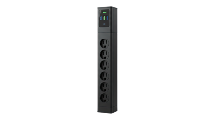 Vertical Power Strip with USB Ports.