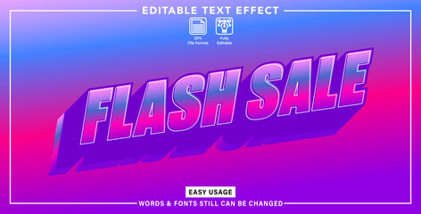 Editable graphic text flash sale styles