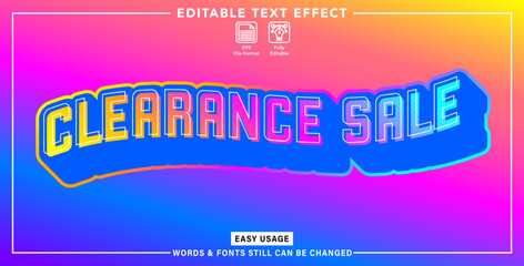 Editable graphic text effect clearance sale styles