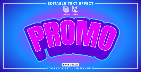 Editable graphic text effect promo styles