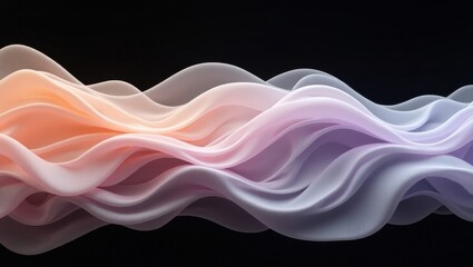 Flowing Layers of Pastel Fabric Dancing in Gentle Waves