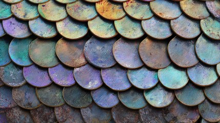 Colorful metal scales
