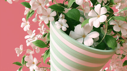 pink flower in a pot
