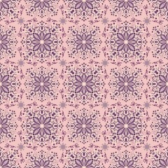 seamless damask pattern,brown curves and color into flowers shape,leaves,snakes,spears with lught brown background ingeometric patterns as ssrong,batik,tile,fabric,printed fabric,tablecloth patterns.