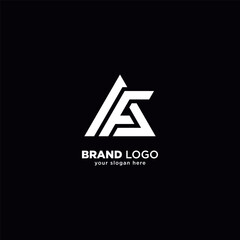 Modern Unique Letter A and F Monogram Logo with White Background.