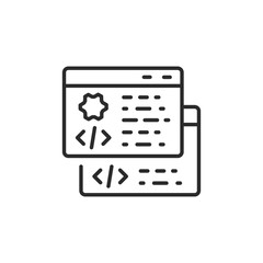 Code Window icon. Simple code window icon for social media, app and web design. Vector illustration.