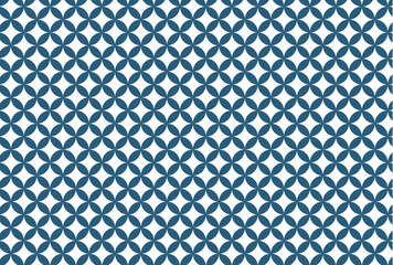 ネイビーの七宝のシームレスパターン背景