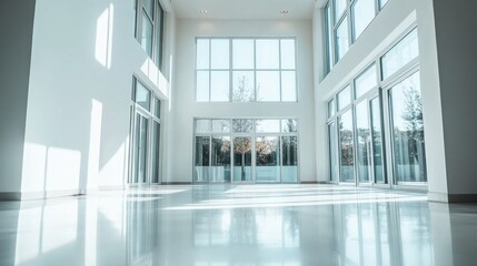 Obraz premium view of city buildings decorated with sunlight