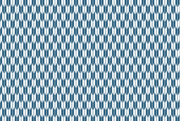 落ち着いた藍色の矢絣模様のシームレスパターン