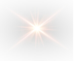 Star Light Beam with Soft  pngBokeh and Glow