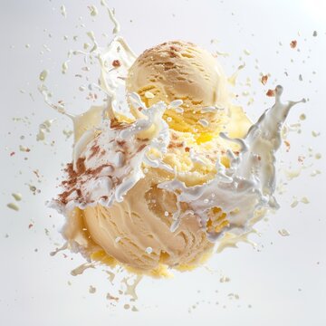 Exploding lemon ice cream food explosion dessert.