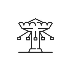 Swing ride icon. Simple swing ride icon for social media, app and web design. Vector illustration