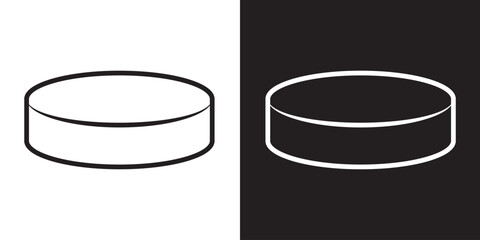 hockey puck icon vector illustration