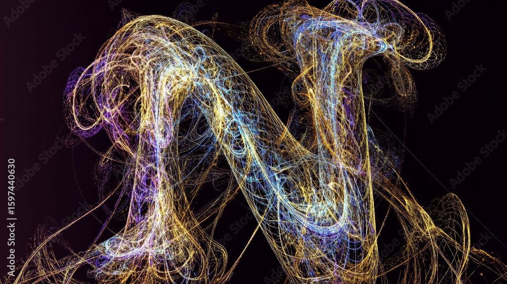 Aufkleber dynamic colorful light trails create an abstract, textured pattern. a vibrant, futuristic background