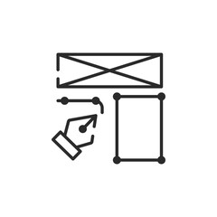Design Tools icon. Simple UI UX design tools icon for social media, app and web design. Vector illustration
