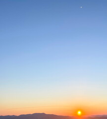 sunset in the mountains