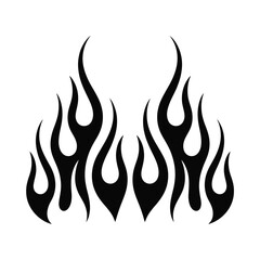 Black Flames Design Element for Car Graphics and Tattoo Ideas