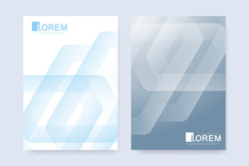 Modern medical or health care vector template for brochure or cover with abstract hexagon lines, layout brochure, flyer, placard, poster, book cover design.