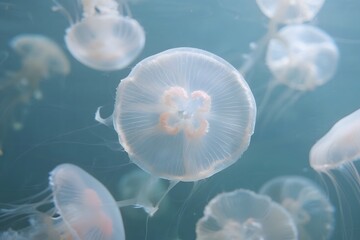 Underwater Ocean Scene with Marine Life and Seascape Elements