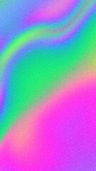 Iridescent pastel wave pattern in green, pink, purple. Y2K, retro 90s style, fluorescent glow. Modern 90s, 2000s, Y2K creative banner, digital art, background, summer visuals.