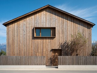 Fototapeta premium Modern Wooden Houses in Switzerland with Cozy Scandinavian Interiors and Alpine Views