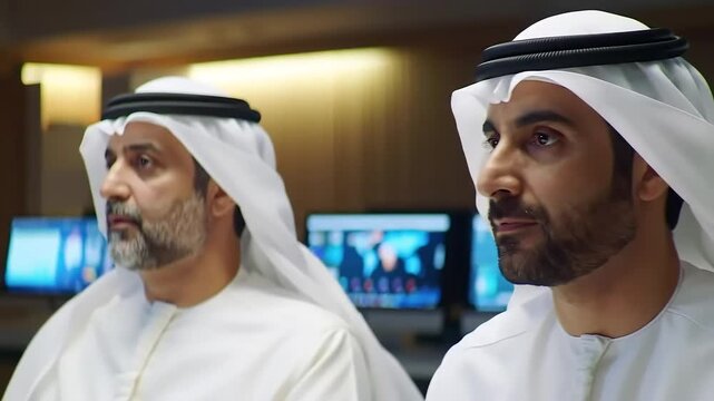 UAE Businessmen in Serious Discussion