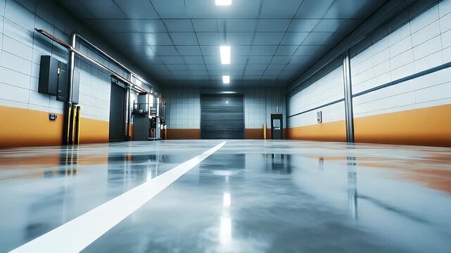 Modern empty hallway