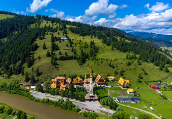 Landscape with the Dorna Arini monastery in Suceava county - Romania