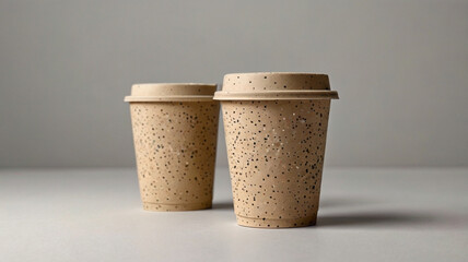 Beige Speckled Compostable Cup