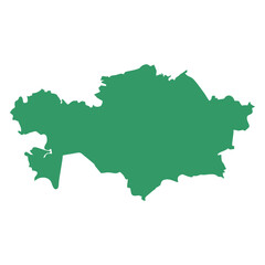 map of Kazakhstan land
