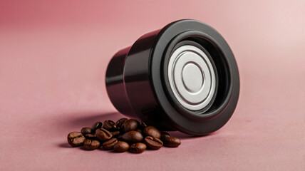 Black Reusable Coffee Capsule 