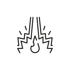 Electric shock icon. Simple electric shock icon for social media, app and web design. Vector illustration