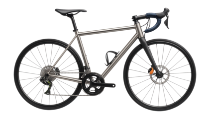 Lightweight road bike with titanium frame and carbon fork for uphill climbs