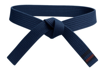 Canvas judo belt with a coarse texture for secure knot tying