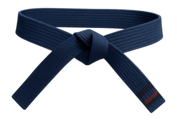 Canvas judo belt with a coarse texture for secure knot tying