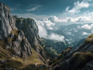 Rolgordijnen zonder boren Scenic Landscapes of Switzerland with Rare Views and Dreamlike Atmosphere © Nguyen