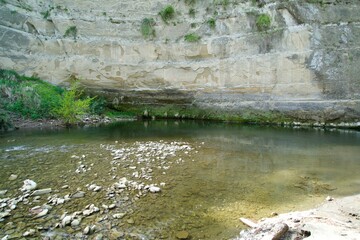 Yoro River and large geological formation in Chiba
