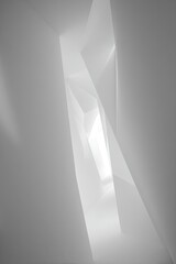 Abstract Geometric White Interior Space