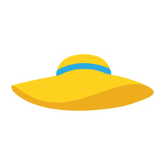 Sun hat vector icon. Hat illustration sign. Summer hat symbol. Summer logo.