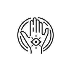 Fototapeta premium Mystic hand icon. Simple mystic hand icon for social media, app and web design. Vector illustration