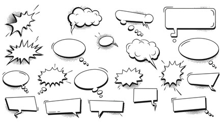 Fototapeta premium Diverse Speech Bubble Shapes for Creative Storytelling