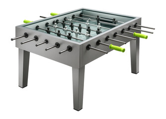 Glass-top foosball table with LED lighting for night play