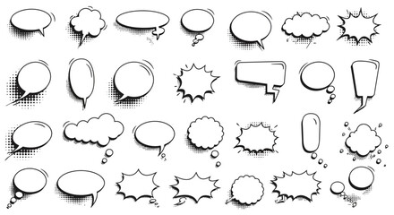 Fototapeta premium Essential Communication and Chat Graphics for Comics