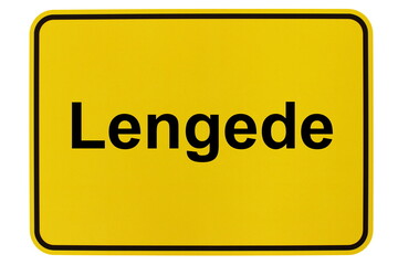 Illustration eines Ortsschildes der Gemeinde Lengede in Niedersachsen